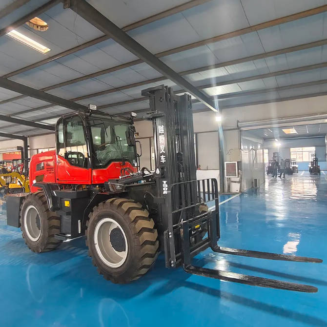 New EPA Euro 5 Diesel Forklift Truck All Lift 4WD 5 Ton Off-Road Rough Terrain